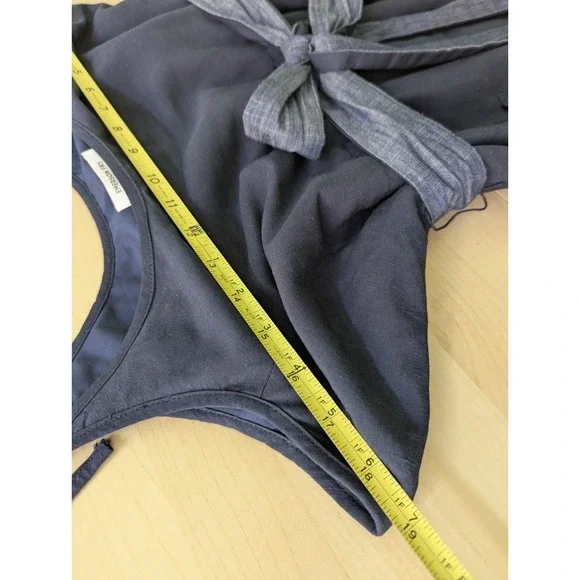 Emerson Fry Livia Maritime Nautical Adjustable Blue Removable Tie Sun Dress - Picture 6 of 11